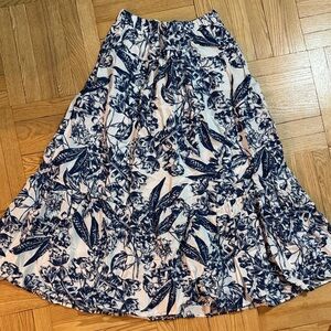 Abercrombie & Fitch blue floral maxi skirt